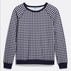 Nassau navy multi gingham Natalie Sweatshirt (Med)